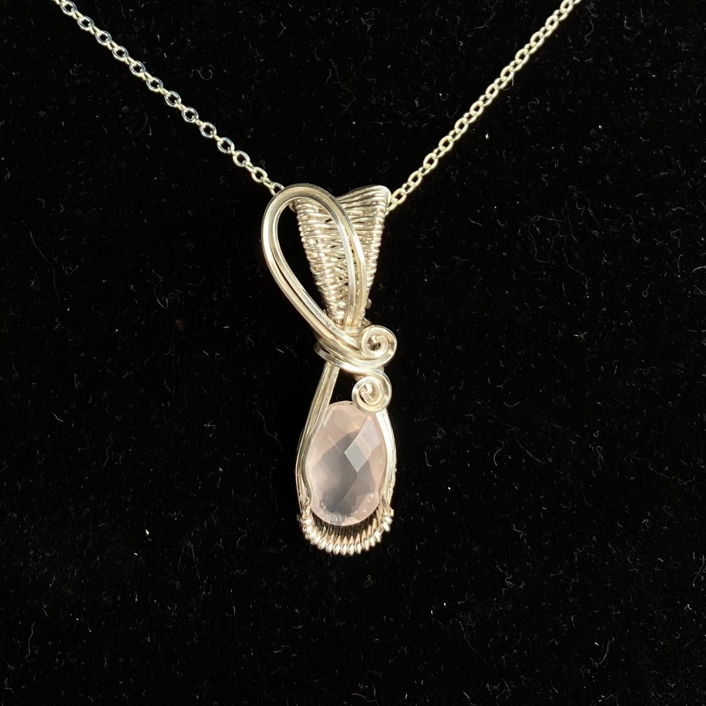 Faceted Rose Quartz Necklace