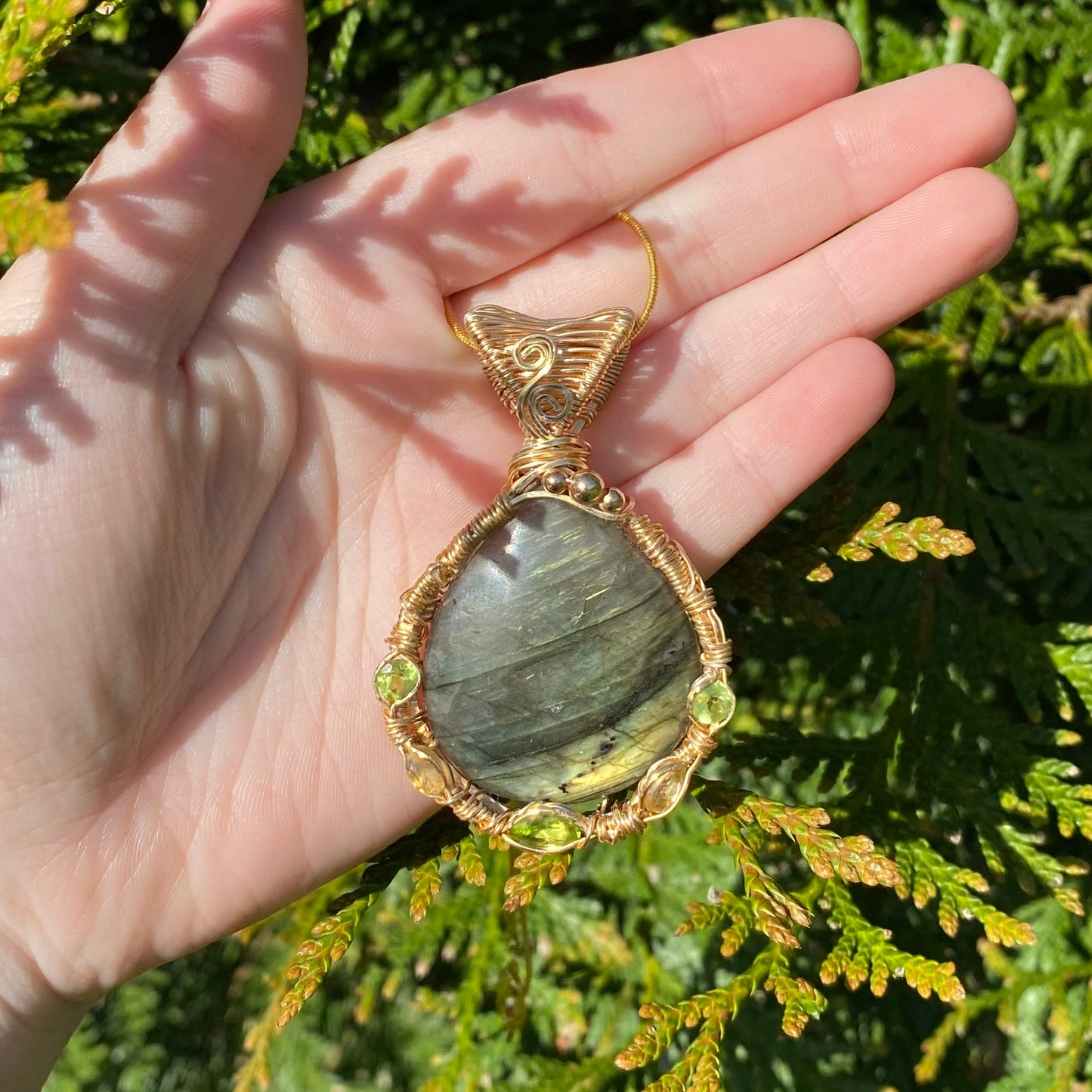 “Sunlit Forest” Necklace