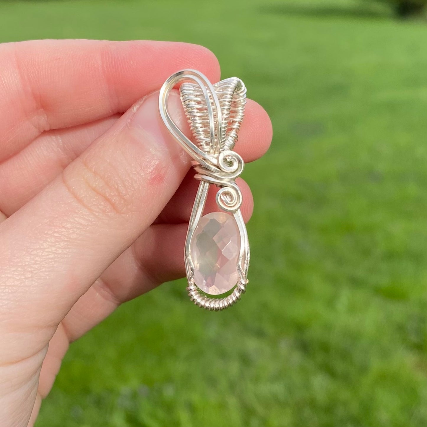 Faceted Rose Quartz Necklace