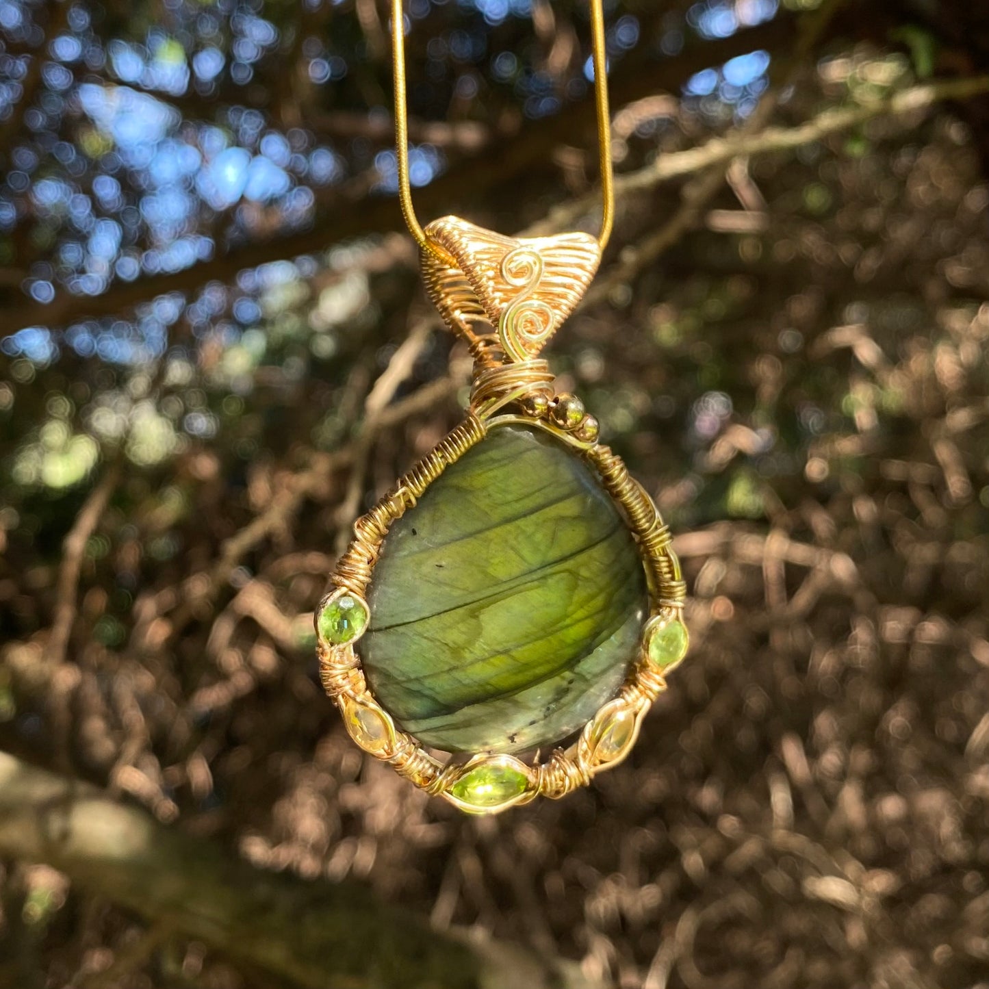 “Sunlit Forest” Necklace