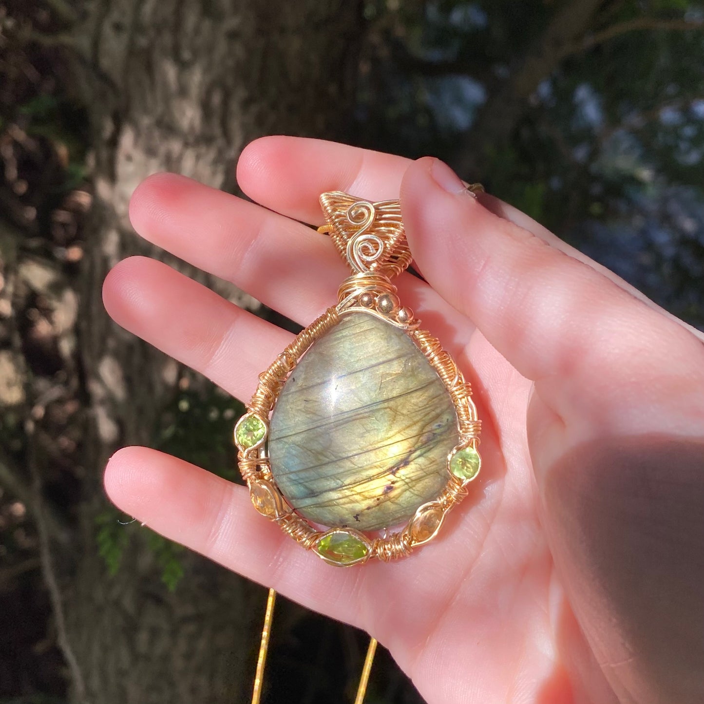 “Sunlit Forest” Necklace