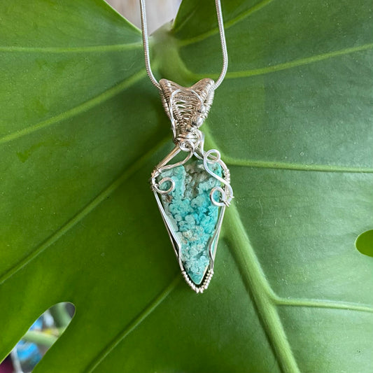 Silver Druzy Chrysacolla